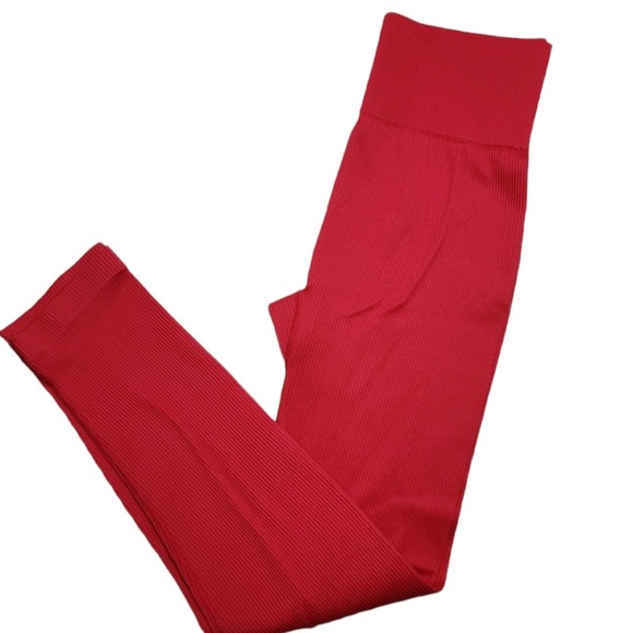 AERIE Limited Edition Ca Stop Me Hi-Rise Seamless Ribbed Legging Size Large - Picture 5 of 7